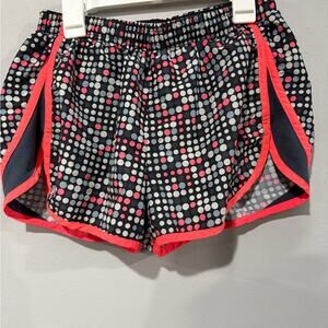 Under Armour HeatGear Polka Dot Running Shorts - Pink/Grey/Black - Size Small